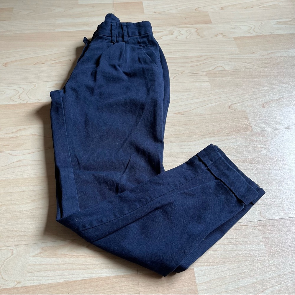 New Look 100% Cotton Pants Slim Leg High Waist Size 8